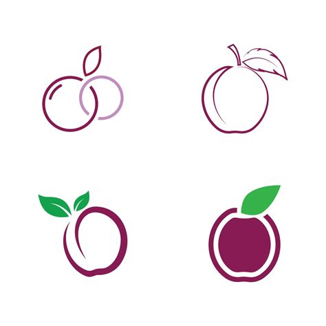 Plum logo vector icon design template 6813009 Vector Art at Vecteezy