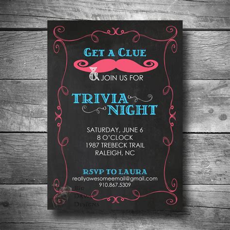 Trivia Party Invitation Game Night Invite by BigDawgDesigns, $12.00 ...