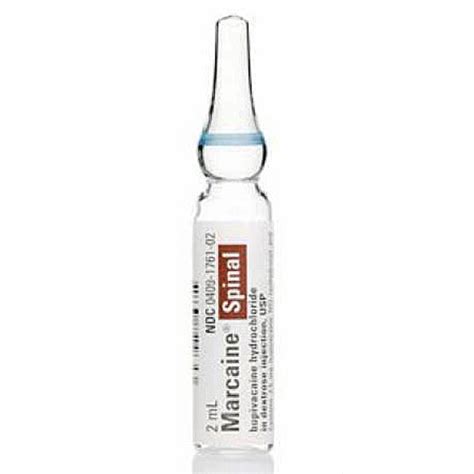 Marcaine Spinal (bupivacaine hydrochloride 0.75% in dextrose injection — Mountainside Medical ...