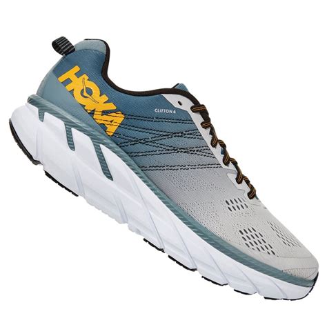 Clifton 6 Mens LIGHTWEIGHT & HIGH CUSHIONING Road Running Shoes Lead/Lunar Rock at ...