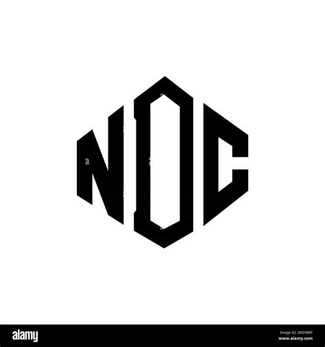 NDC letter logo design with polygon shape. NDC polygon and cube shape logo design. NDC hexagon ...