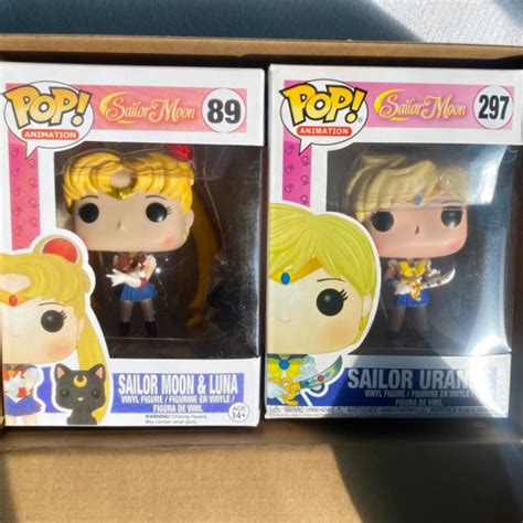 Funko Pop! Sailor Moon & Luna #89 & Sailor Uranus... - Depop