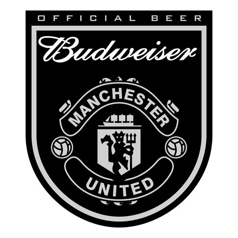 Budweiser Manchester United Logo Black and White – Brands Logos
