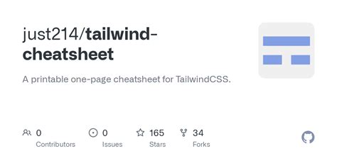 GitHub - just214/tailwind-cheatsheet: A printable one-page cheatsheet ...