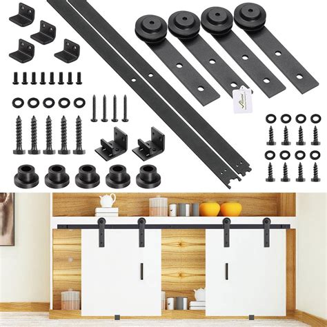 DIY & Tools Interior Doors gifsin 10.5FT/320cm Sliding Barn Door Hardware Track Set Sliding Door ...