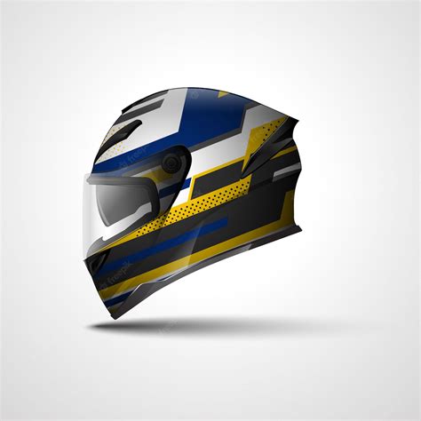 Premium Vector | Racing sport helmet wrap decal and vinyl sticker design