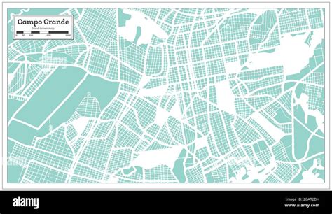 Campo Grande Brazil City Map in Retro Style. Outline Map. Vector Illustration Stock Vector Image ...