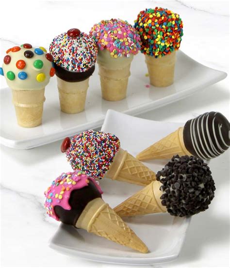 Chocolate Ice Cream Cone Cake Pops at From You Flowers