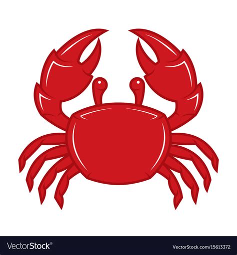 Red crab Royalty Free Vector Image - VectorStock