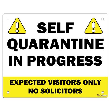 SmartSign Caution Quarantine Area Sign 7 X 10 Plastic ...