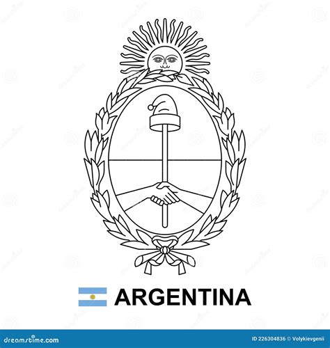 Escudo De Armas De Argentina Ilustración del Vector - Ilustración de ...