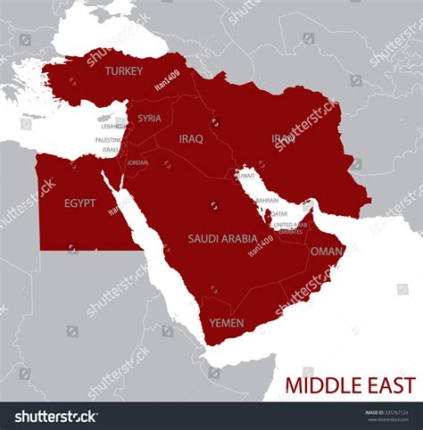 Topo Map Of Middle East