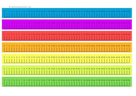 Numberline 0-50 (number line) A4 - Enlarge to A3 Perfect for Counting! - Printable Teaching ...