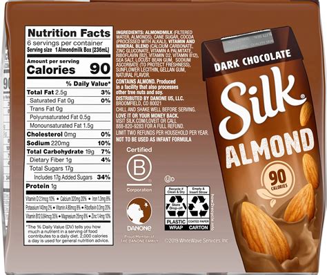 Silk Shelf-Stable Dark Chocolate Almond Milk - 136576 - Grovara