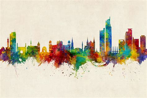 Karachi Pakistan Skyline Digital Art by Michael Tompsett - Fine Art America