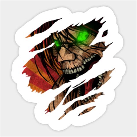 eren titan attack on titan - Eren Jaeger - Sticker | TeePublic