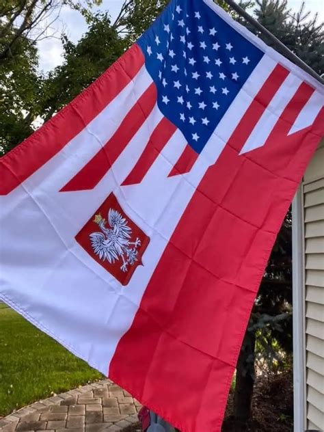 Polish American Flag Poland USA Polish flag Polska flag, 2x3 ft 3x5 ft