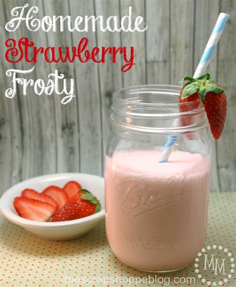 Homemade Strawberry Frosty Recipe - The Scrap Shoppe