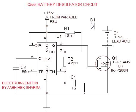 Recover Lead Acid Battery | IC555 Battery Desulfator Circuit