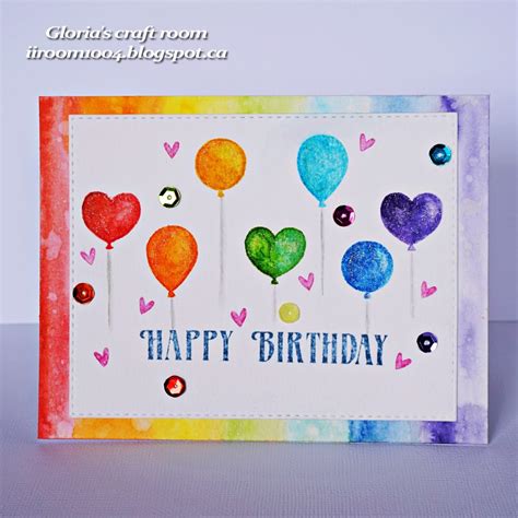 Gloria's craft room: Rainbow birthday card