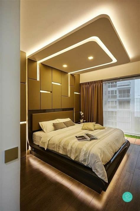 Contemporary False Ceiling Simple false ceiling plan wood beams.False Ceiling Bat… | Bedroom ...