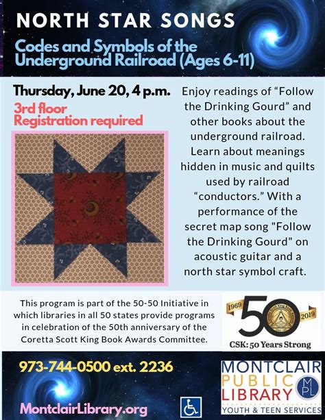 Jun 20 | North Star Songs: Codes and Symbols of the Underground Railroad | Montclair, NJ Patch