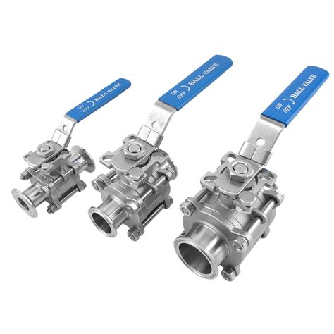 Stainless Sanitary 3 Piece Full Port Tri-clamp Ball Valve | Cedarstone Industry