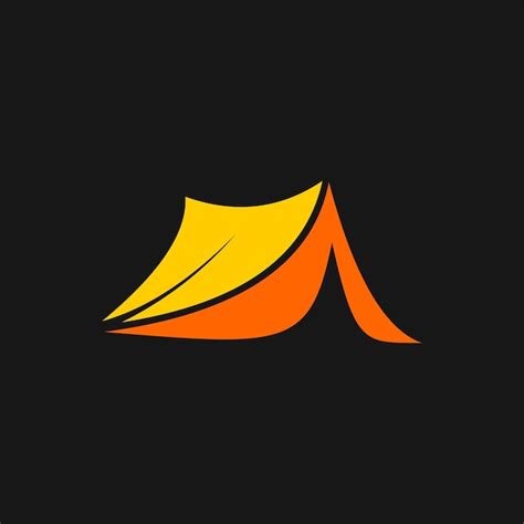 Premium Vector | A logo for a tent that says'camping'on it