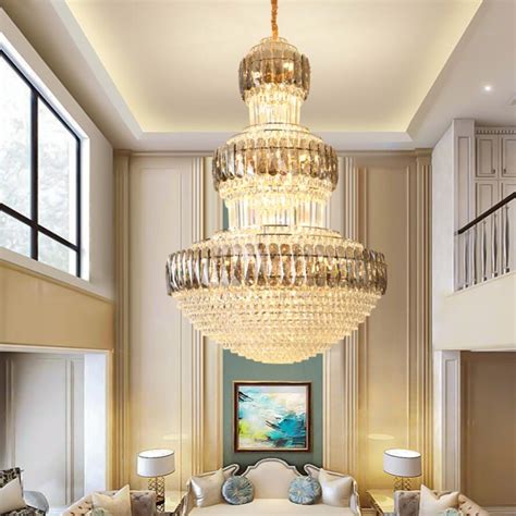 Luxury Modern Chandelier Lighting traditional Duplex Crystal Pendant – N-Lighten