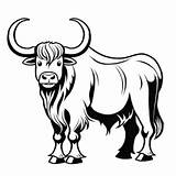 Yak grazing coloring Page Lulu Pages sketch template