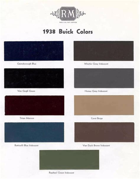 Buick Paint Codes & Color Charts