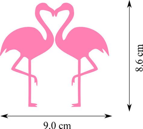 Flamingo Heart Pair Wall Art Decal Sticker Matt Vinyl - Etsy UK