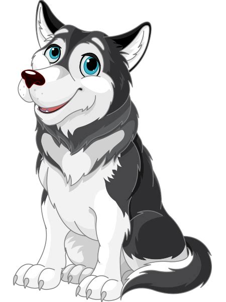 Husky | Puppy cartoon, Cartoon clip art, Malamute dog