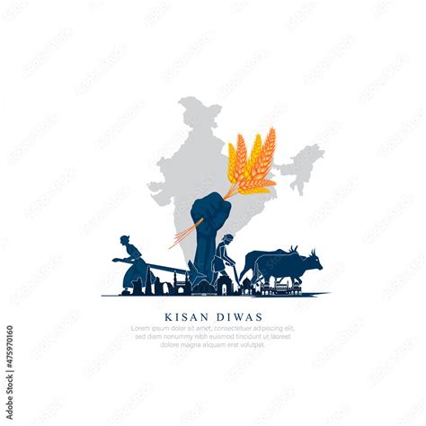 KISAN DIWAS- VECTOR ILLUSTRATION OF KISAN DIWAS Stock Vector | Adobe Stock