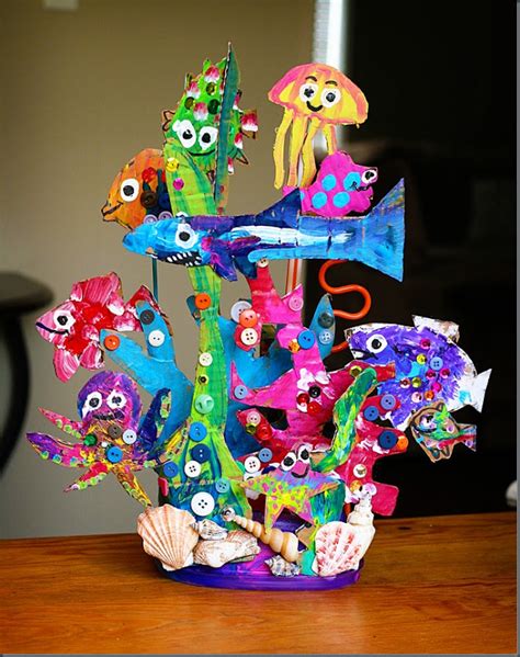 70 Creative sea animal crafts for kids (Ocean creatures) - Craftionary