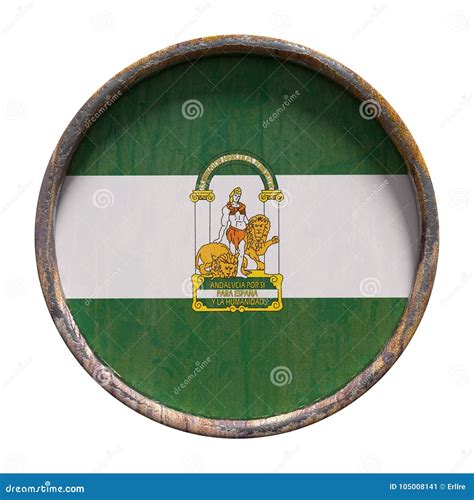 Old Andalusia flag stock illustration. Illustration of vintage - 105008141