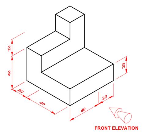 Right Angle Projection Symbol