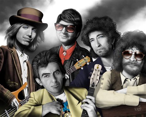 The Traveling Wilburys Caricature – Paul King Artwerks