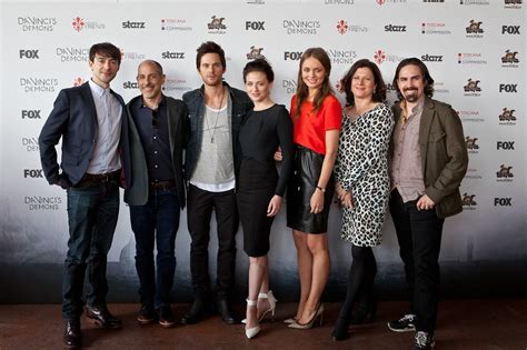 Tom Riley with David S. Goyer and cast at Da Vinci's Demons press conference Florence. Blake ...