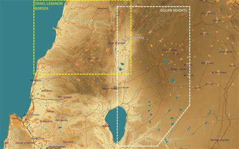 Israel/Lebanon and the Golan Heights - High resolution maps
