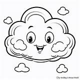 Cloud Coloring Pages Clouds Color Printables Colouring Printable Sheet  sketch template