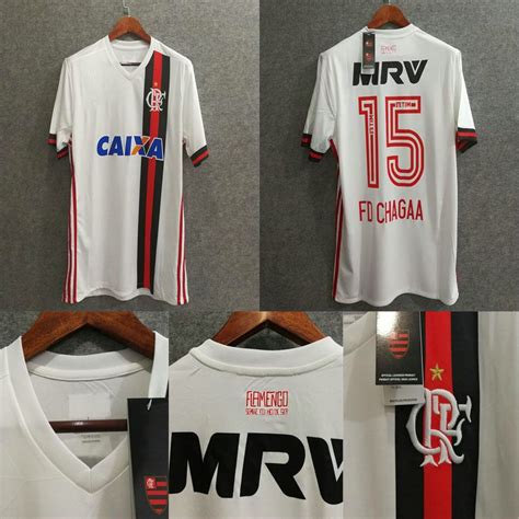 2018 17 18 CR Flamengo Away White Jerseys Best Quality Can Custom Name ...