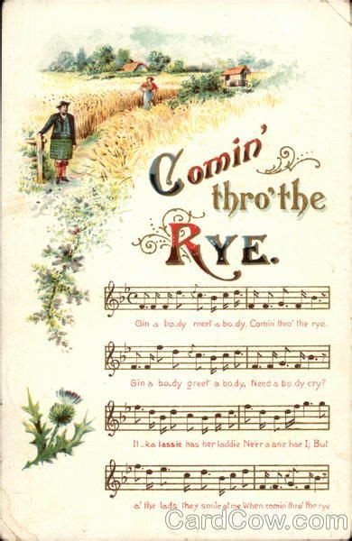 Comin' thro' the Rye Songs & Lyrics | Scottish music, Vintage sheet music, Vintage scotland