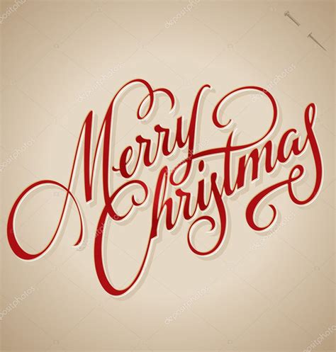 MERRY CHRISTMAS hand lettering, vector illustration. Hand drawn lettering card background ...