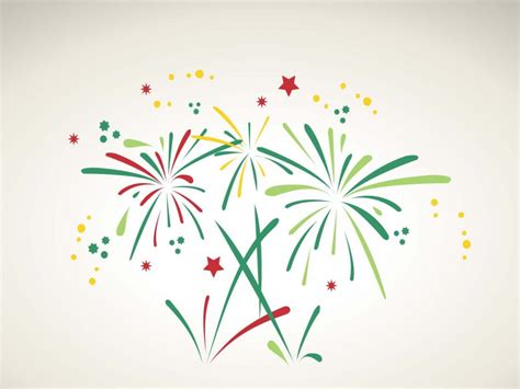 Green Fireworks Backgrounds | Celebrations, Celebrities, Green Templates | Free PPT Grounds