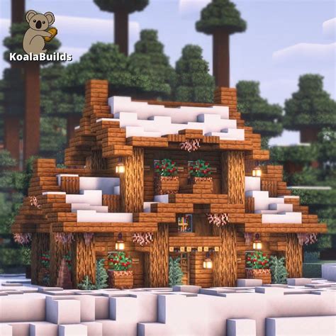 Winter Log Cabin! Would you spend your holidays here? : r/Minecraftbuilds