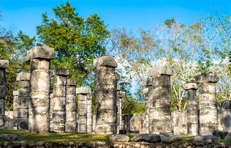 Temple of the Warriors in Chichen Itza, Mexico Stock Image - Image of chichen, heritage: 145970131