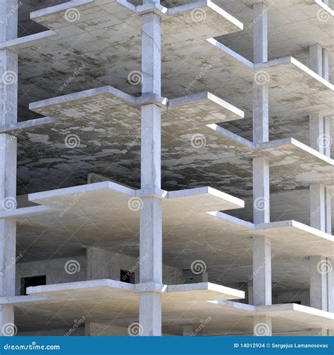 Floors of Not Completed Building Stock Photo - Image of white, concrete ...