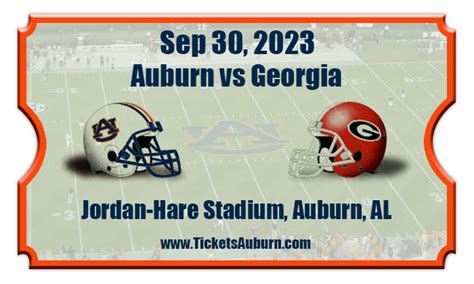 Auburn Tigers vs Georgia Bulldogs Football Tickets | 09/30/23