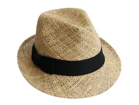 Classic Fedora Straw Hat Womens Straw Fedora Hat Mens